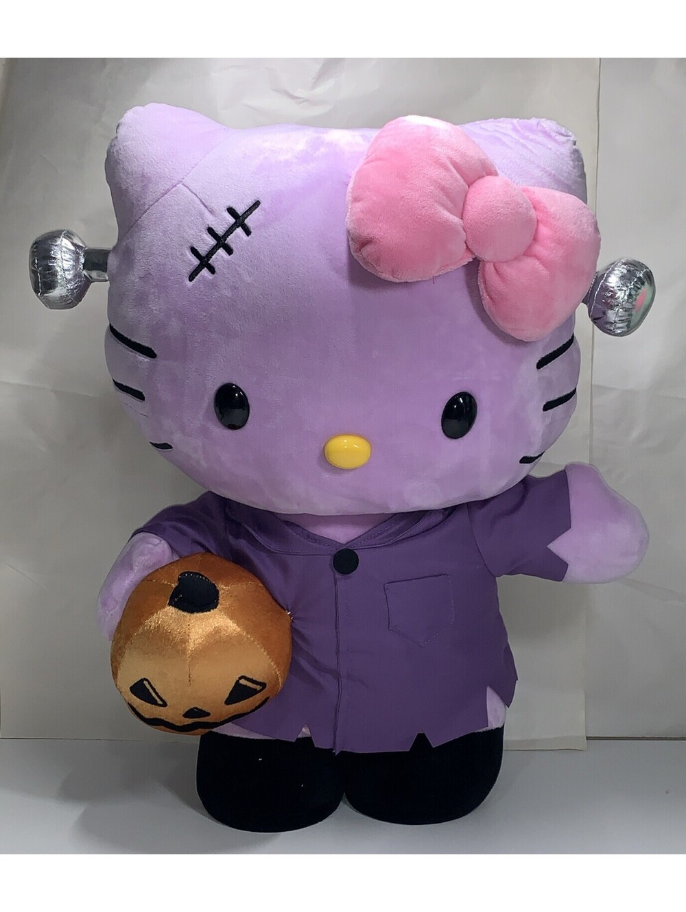 Hello Kitty Halloween Trick-or-Treat Large 21" FRANKENSTEIN Plush Greeter GEMMY